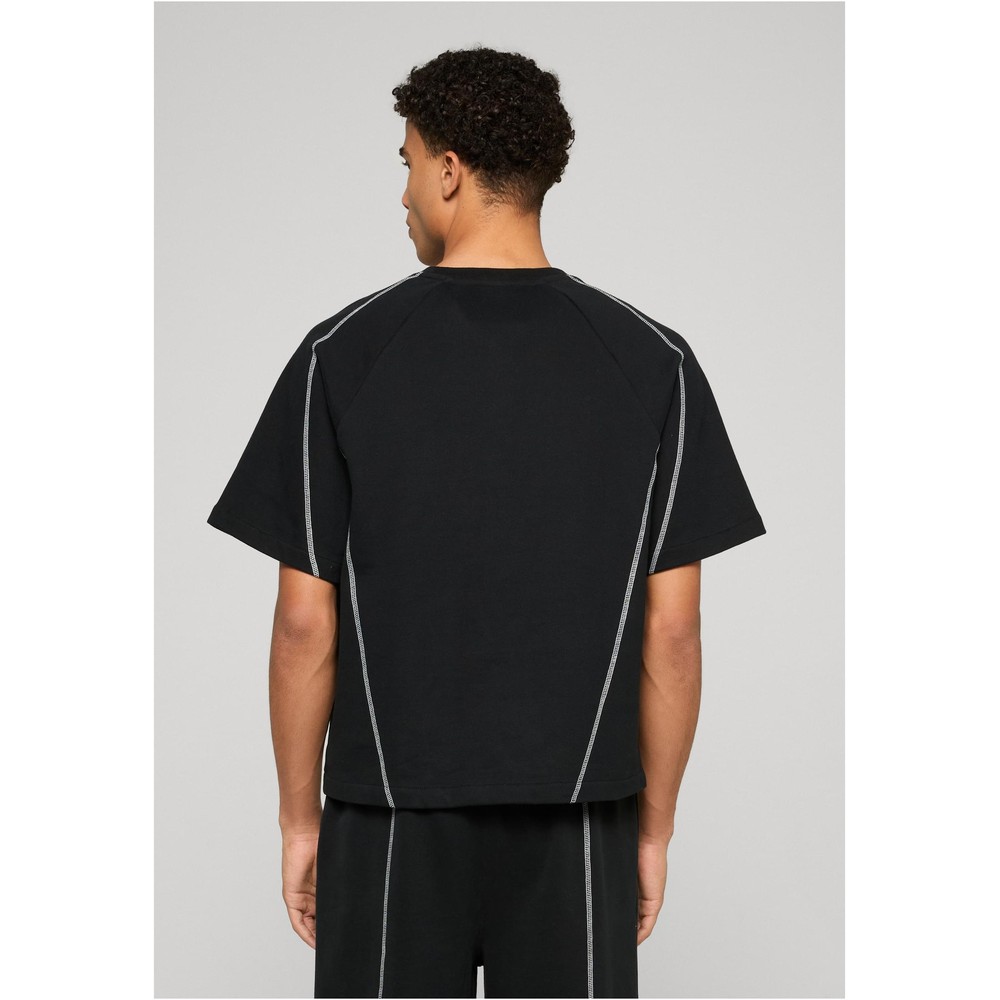 Urban Classics - Contrast Seam Peached Heavy Tshirt Homme - Noir